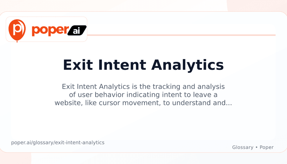 What is Exit Intent Analytics? Why It’s Valuable - Poper