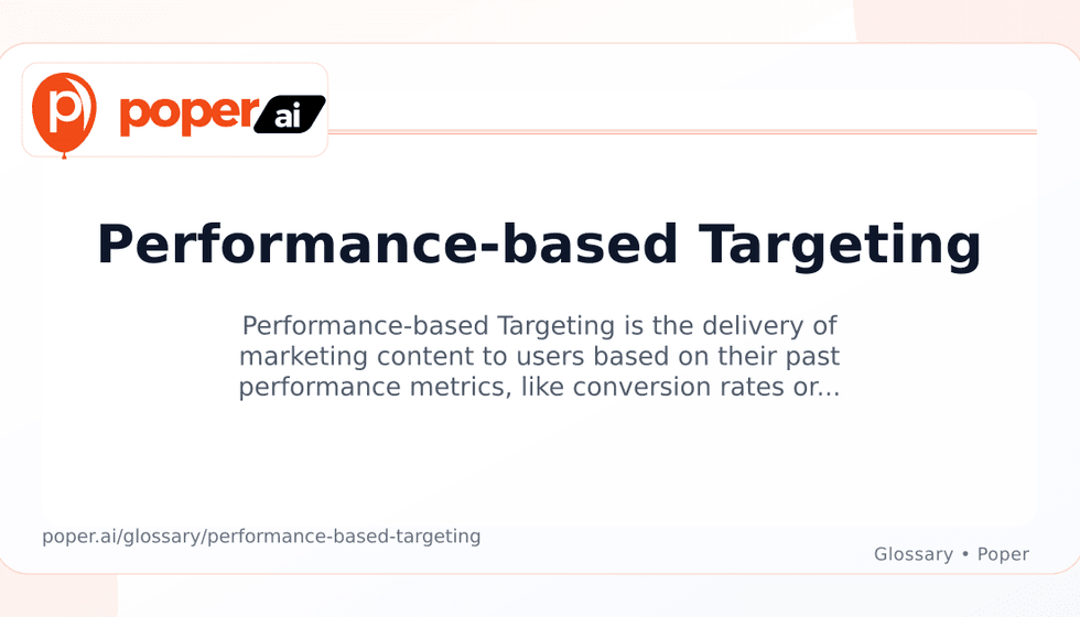 Targeting Performance Machine What is Performance-based Targeting? How It Optimizes Res... - Poper