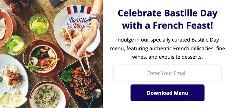 Bastille Day Template for Offering French Delicacy