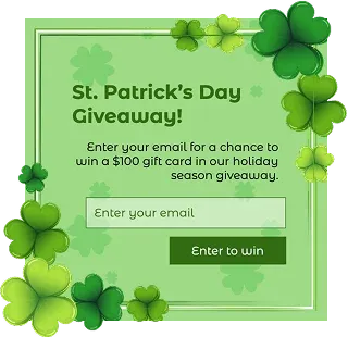 St. Patrick's Day Giveaway Popup Template