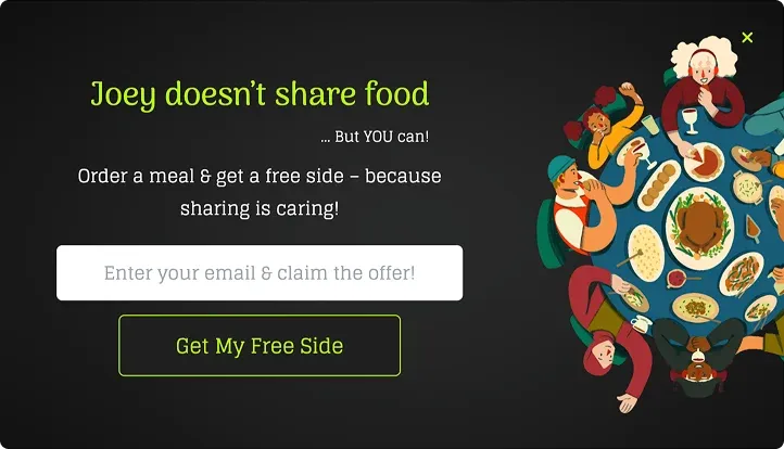 Friendship Day Shared Meal Promotion Lightbox Template