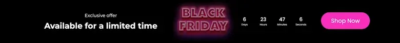 Black Friday Countdown Offer Top Bar Popup Template