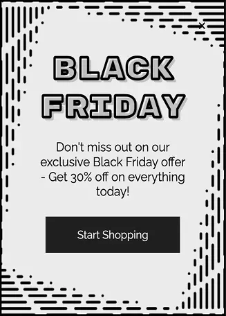 Black Friday Limited-Time Deal Site Bar Popup Template