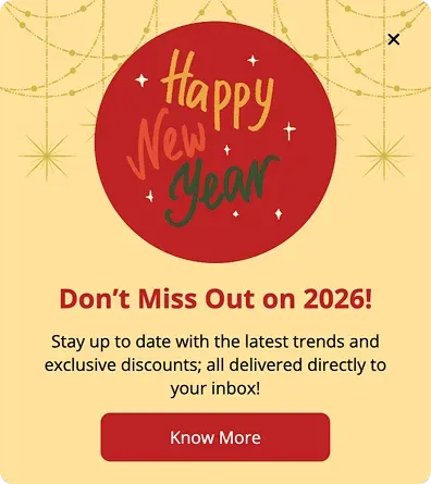 New Year Latest Sales Trends Discount Popup Template