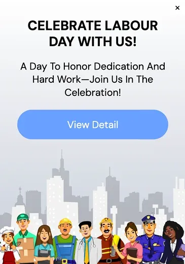 Labor Day Welcome Popup Template