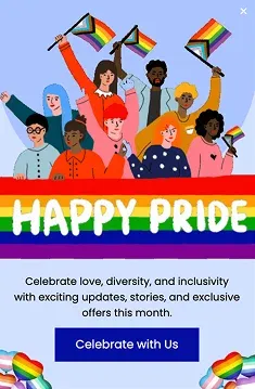 Pride Month Celebration Popup Template for Community Engagement