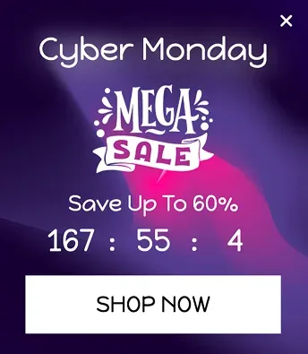 Countdown Cyber Monday Mega Sale Popup Template