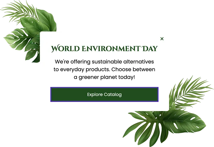 World Environment Day Promotion Popup Template for Eco-Conscious Shoppers