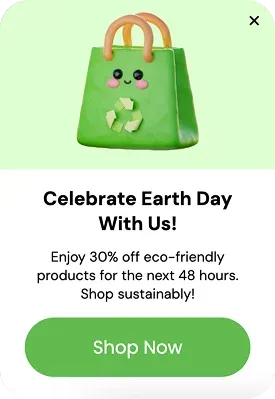 Earth Day Celebrate with Discount Popup Template