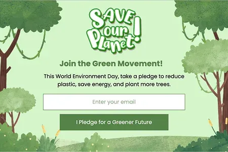 World Environment Day Email Collection Popup Template