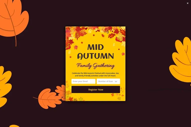 Mid-Autumn Festival Event Invitation Fullscreen Popup Template