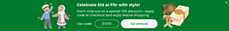 Eid Al-Fitr Coupon Code Bottom Bar Template to Boost Engagement