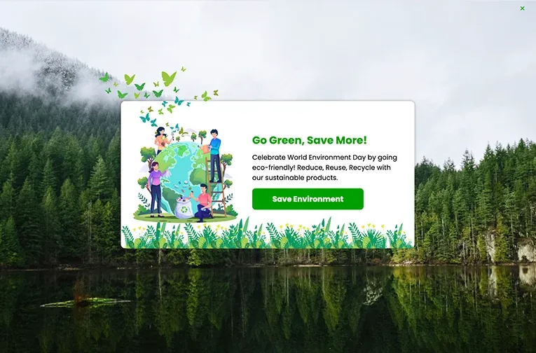 World Environment Day Full Screen Popup Template for Awareness