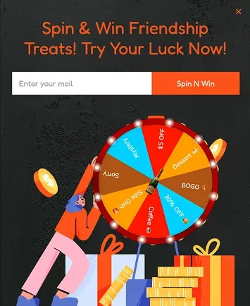  Celebrate Friendship Day with Spin & Win Gamified Popup Template