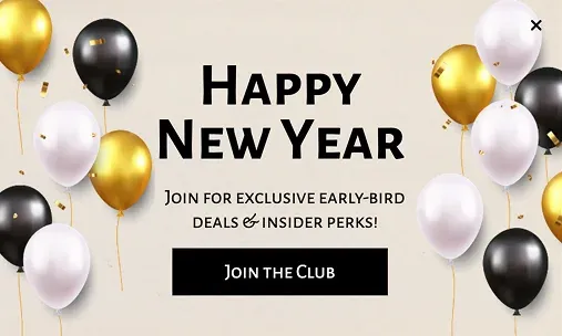 New Year VIP Deals Access Popup Template