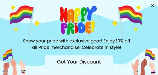 Pride Month Offer Popup Template for Returning Customers