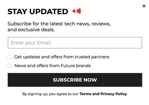 Techy Newletter Signup Popup Template for Growing Email List