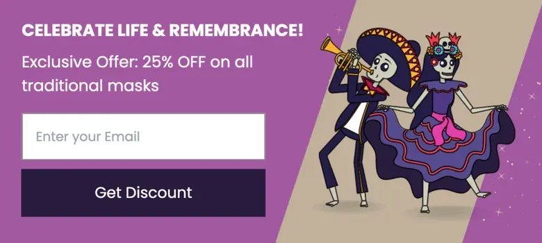 Day of the Dead Exclusive Discount Popup Template for Traditional Masks Celebration