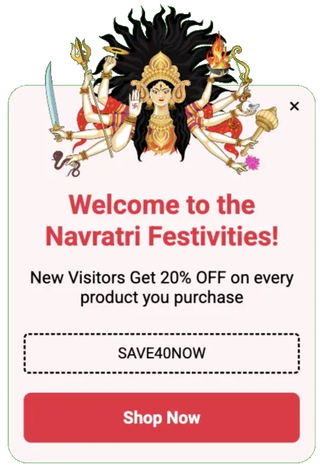 Navratri Festival Coupon Code Sidebar Template