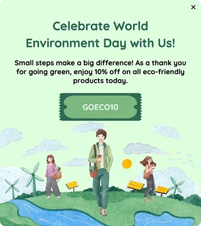 Eco-Friendly Coupon Popup Template for World Environment Day Celebration