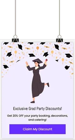 Graduates Day Party Discount Welcome Popup Template