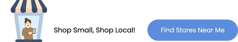 Small Business Saturday Bottom Bar Template to Find Local Shops Near Me