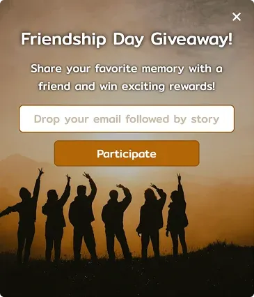 Friendship Day Giveaway Popup Template to Engage Visitors