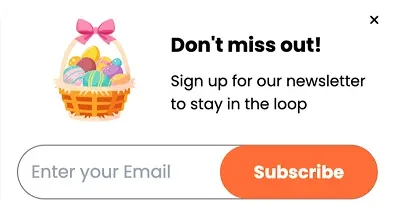 Easter Egg Popup Template for Newsletter Signups