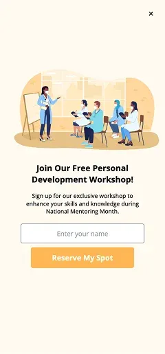 National Mentoring Month Sidebar Popup Template