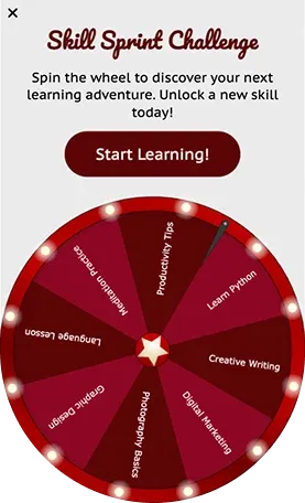 E-learning Spin to Win Gamified Popup Template