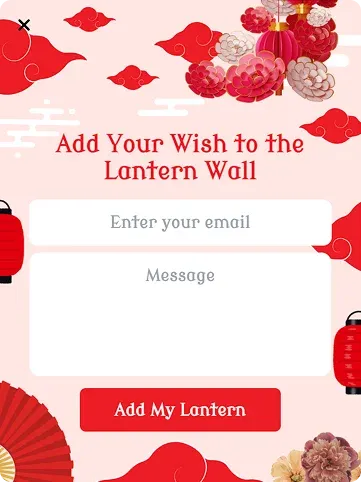 Mid-Autumn Festival Celebration Lantern Wish Submission Popup Template