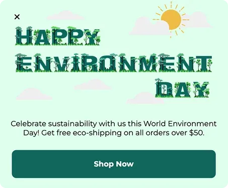 World Environment Day Popup Template to Boost Conversions