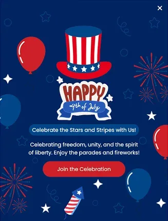 4th July Celebration Welcome Lightbox Template