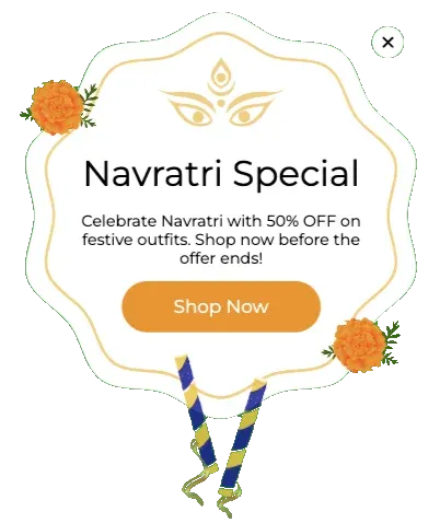 Navaratri Welcome Offer Popup Template