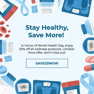 World Health Day Coupon Popup Template for Boosting Sales