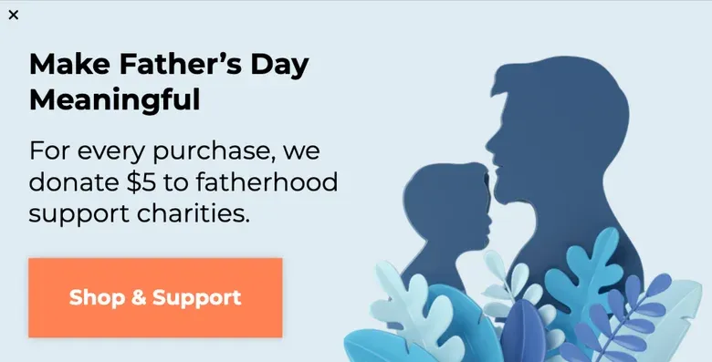 Father's Day Charity Support Popup Template