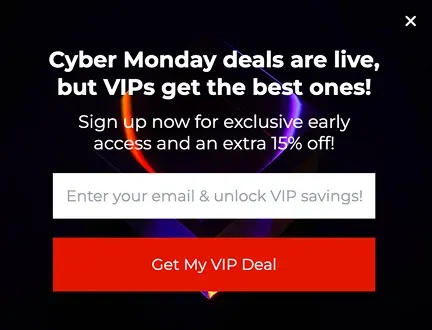 Cyber Monday VIP Pass Popup Template