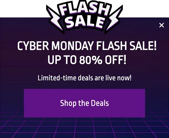 Cyber Monday Flash Sale Popup Template for Discount Hunters