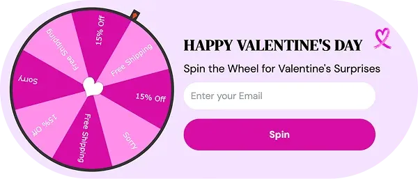 Valentine's Day Spin Wheel Gamified Popup Template