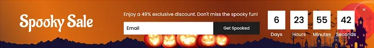 Halloween Spooky Sale Countdown Bottom Bar Popup Template