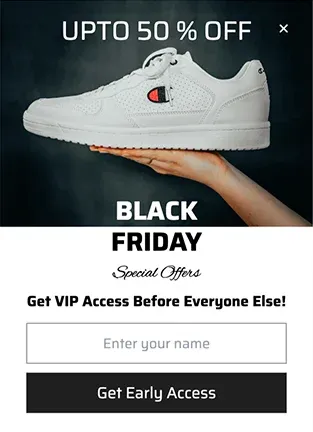 Black Friday Early Bird Popup Template