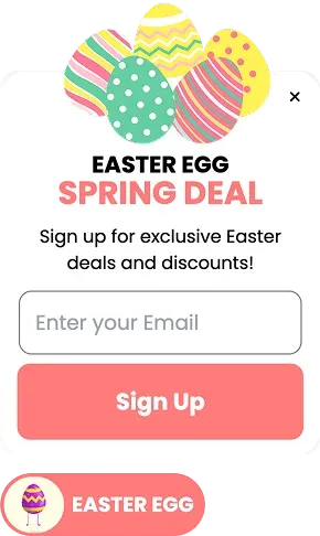 Easter Egg Spring Deal Inline Popup Template for Email Signups