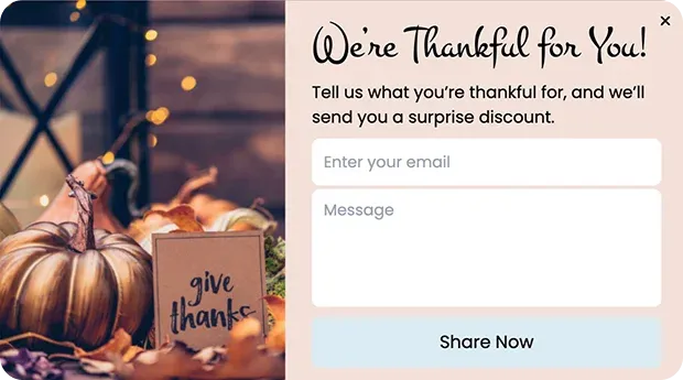 Thanksgiving Feedback Collection Form Template