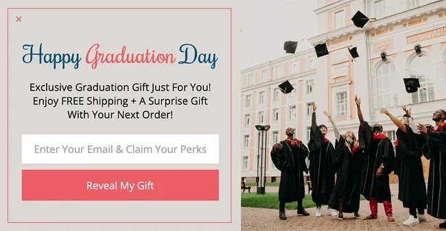 Graduation Day Celebration Popup Template for Engagement