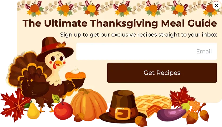 Thanksgiving Recipe Popup Template for Email Collection