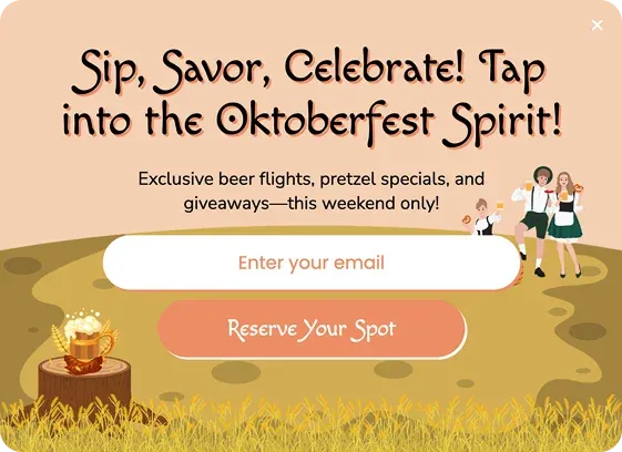 Oktoberfest Celebration Signup for Exclusive Beer and Pretzel