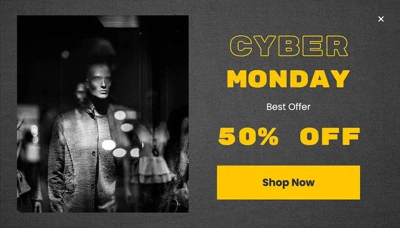 Cyber Monday Best Offer Popup Template