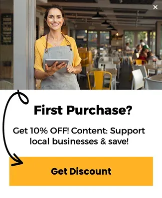 Small Business Saturday Discount Offer Popup Template for First-Time Shoppers