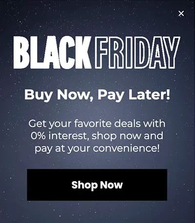 Black Friday Exclusive Deal Promotion Popup Template