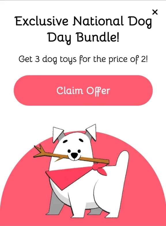 National Dog Day Bundle Popup Template to Boost Conversions